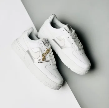 Nike air force 1 pixel - ابيض مع سلسله