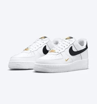 Nike Air Force - ابيض صح اسود دمج دهبي