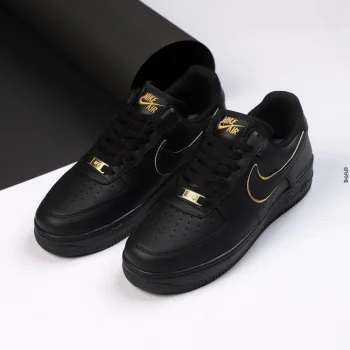Nike Air Force - اسود دمج دهبي
