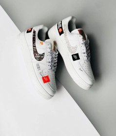 Nike air force 1 just do it - ابيض