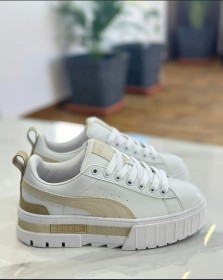 Puma Mayze - ابيض مع بيج